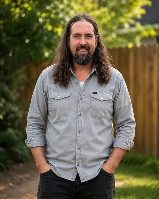 Tony Godfrey, owner of Hands On Carolina, standing outdoors in a gray work shirt.